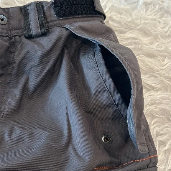 Gap Kids Snow/Ski Pants Boys/Girls Gray/Orange Adjustable Waist Many Pockets 6/7 - Picture 3 of 11